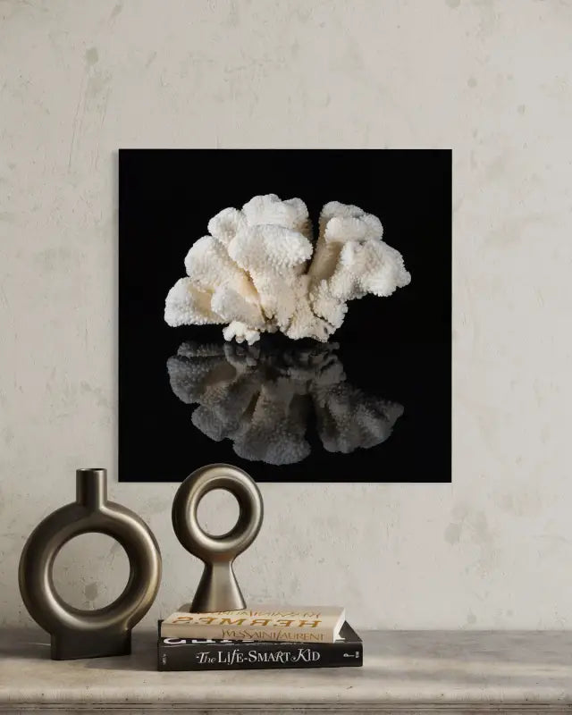 Cauliflower Coral Glass Art Print - Shell Prints