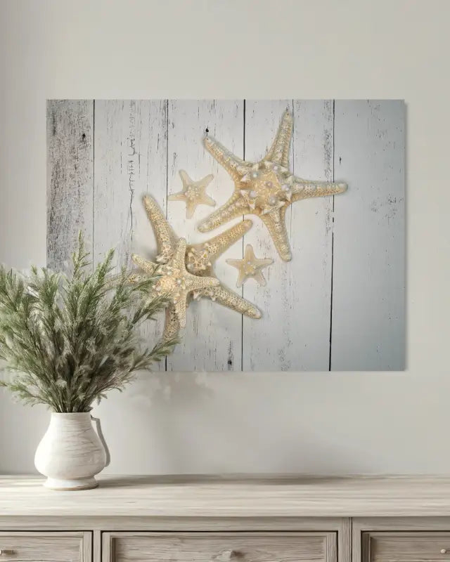 Coastal Charm: Starfish Glass Artwork - Prints